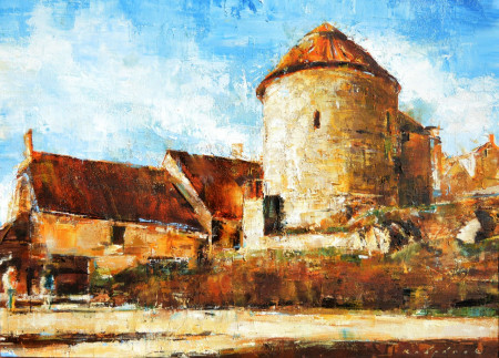 Rotunda sv. Kateřiny / olej na desce / 70 x 50 cm / 2025